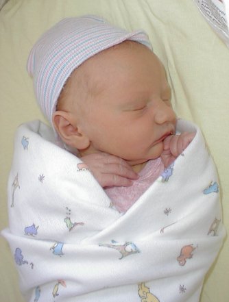 Annabelle in bassinet.